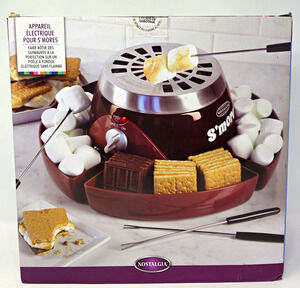 Nostalgia SMM300 Electric S'mores Maker Indoor Marshmallow Roaster NEW